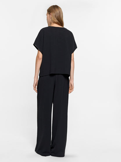 Trousers With Leather-Effect Details