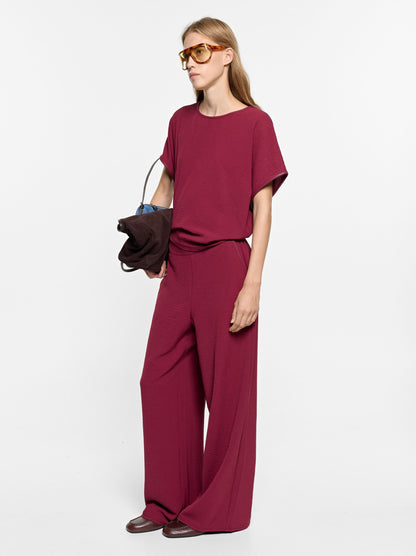 Trousers With Leather-Effect Details