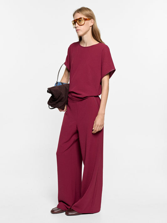 Trousers With Leather-Effect Details