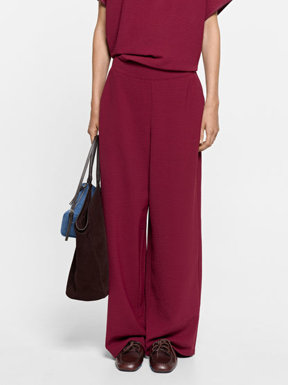 Trousers With Leather-Effect Details