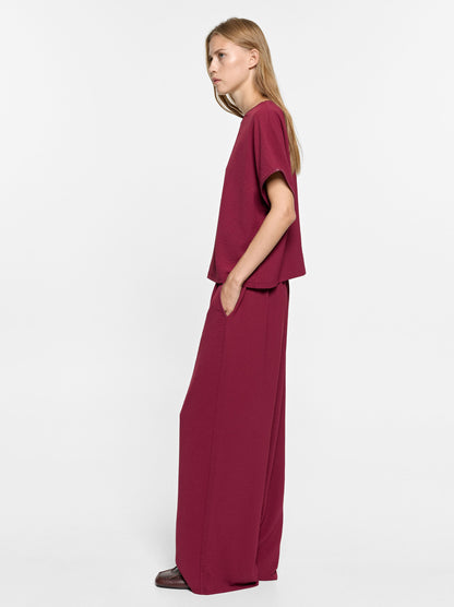 Trousers With Leather-Effect Details