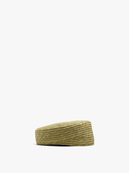 Paper Straw Effect Pillbox Hat