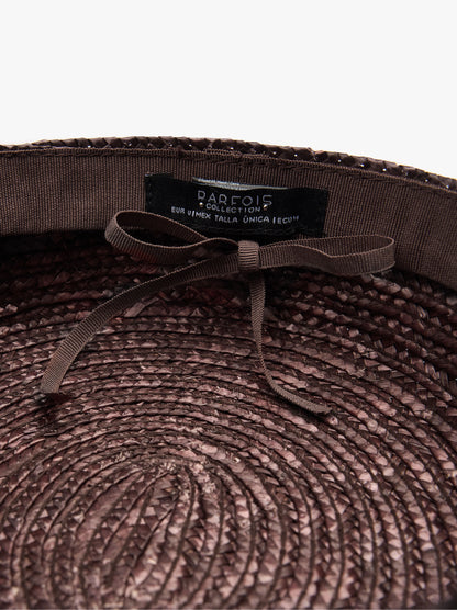 Paper Straw Effect Pillbox Hat