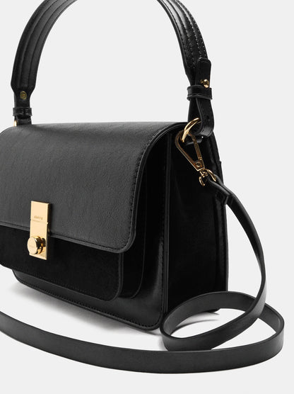 Handbag With Flap And Crossbody Bag