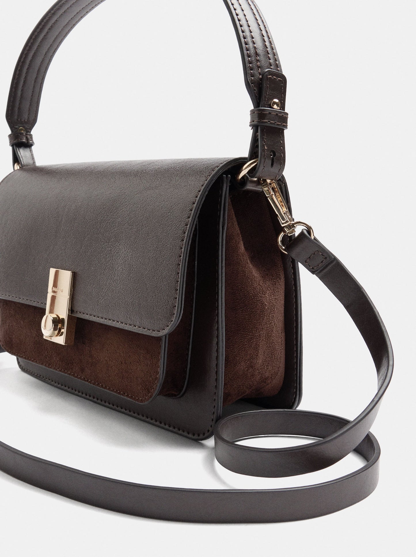 Handbag With Flap And Crossbody Bag