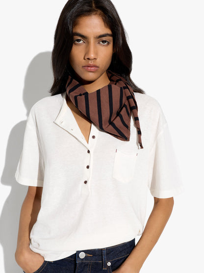 Scarf With Stripes 100% Cotton
