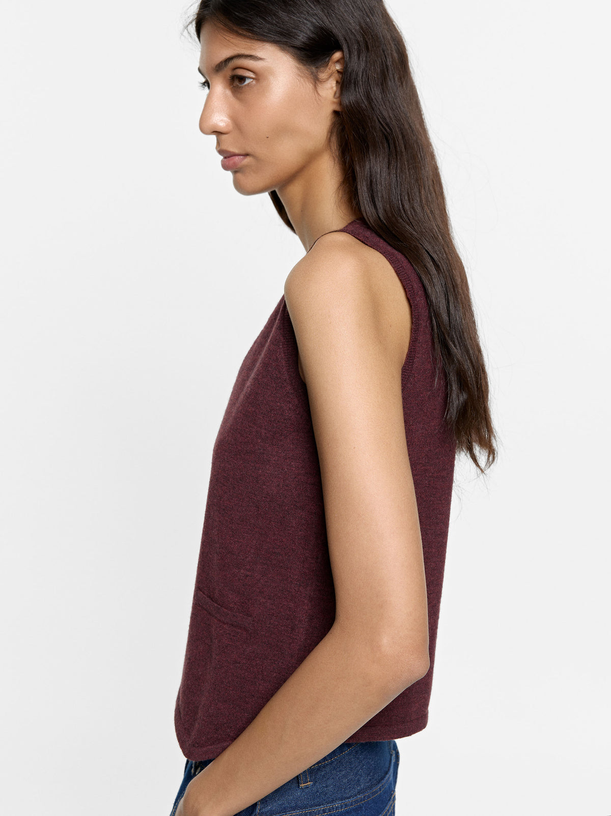 V-Neck Knit Vest