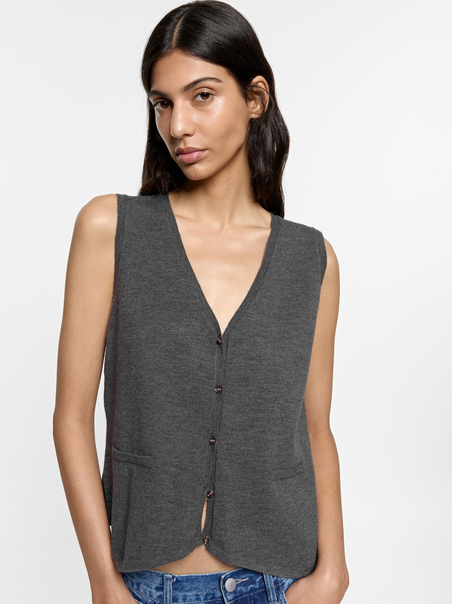 Knit Vest With Pockets