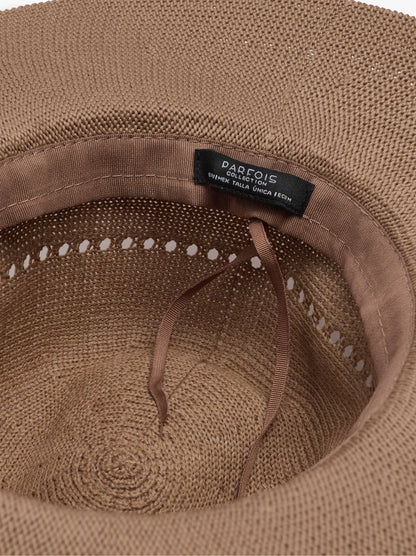 Knit Hat With Braided Cord