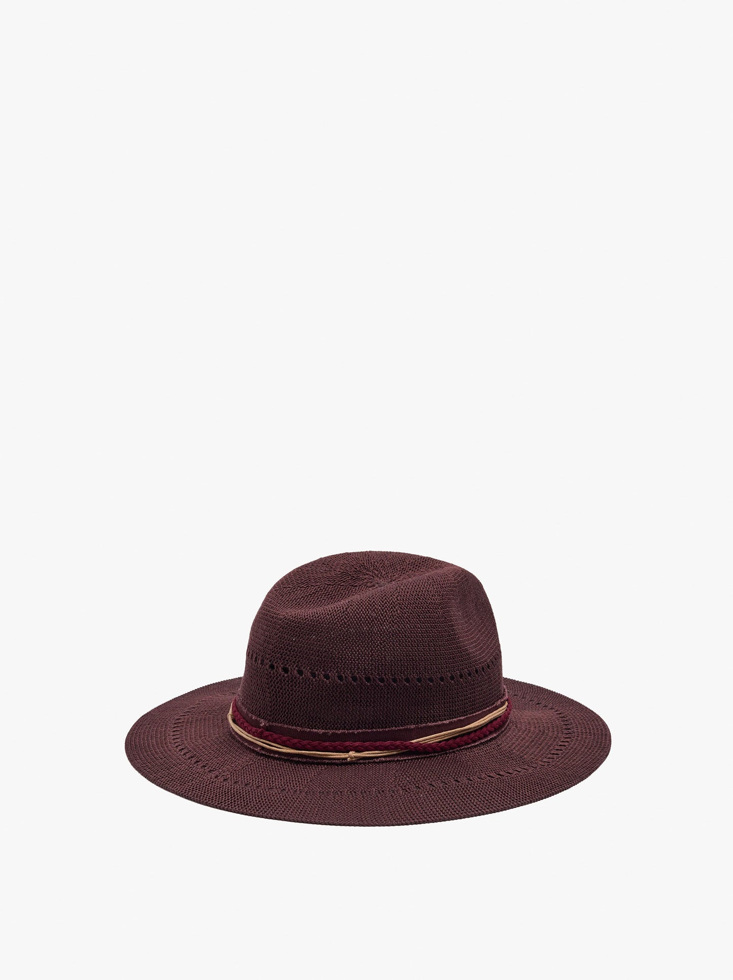 Knit Hat With Braided Cord