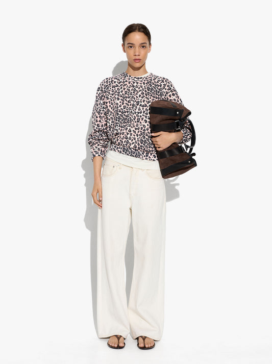 Sweatshirt With Printed Animal Pattern