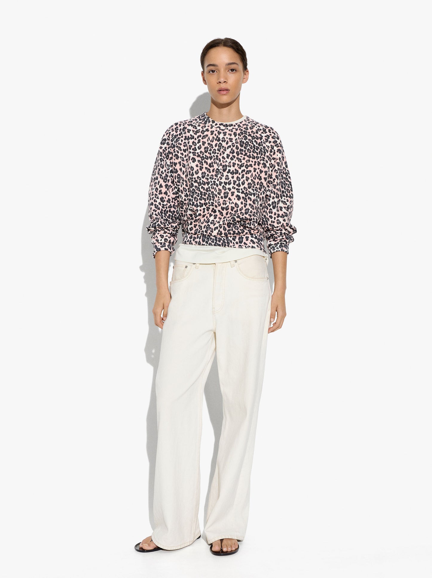 Sweatshirt With Printed Animal Pattern