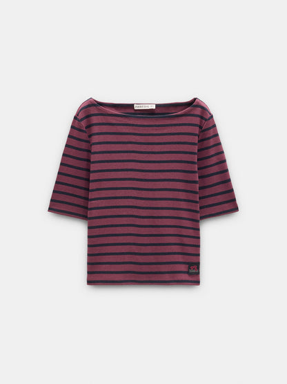 Cotton T-Shirt With Stripes