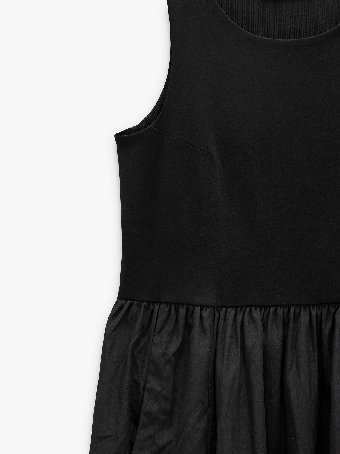 Dress With Combined Textures With Pockets