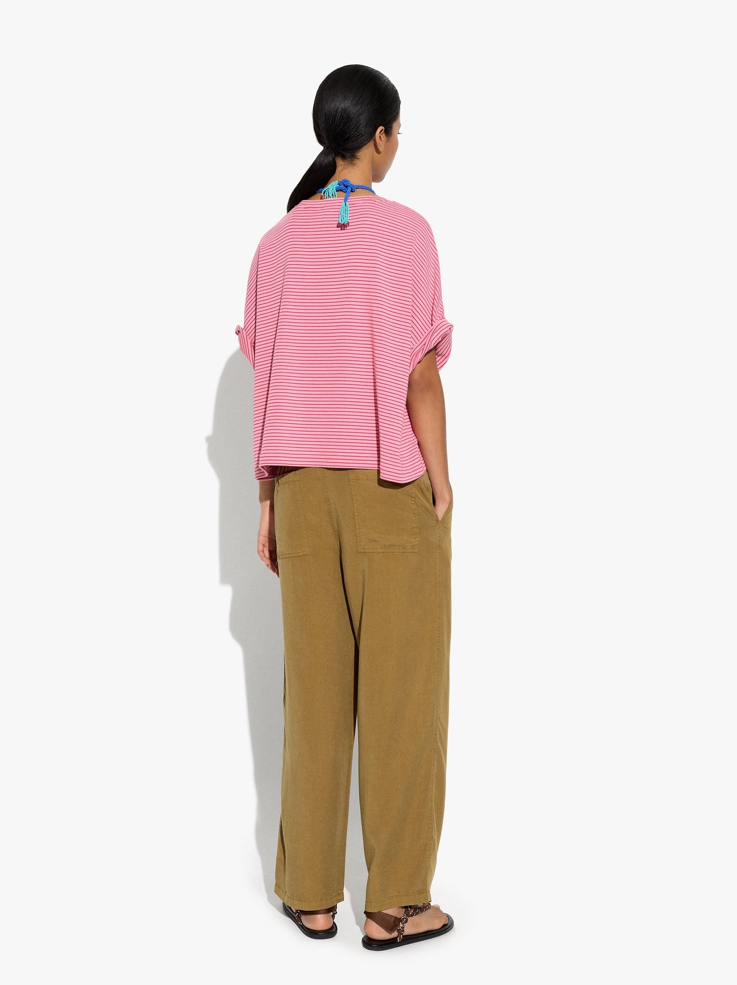 Plain Trousers With 100% Lyocell