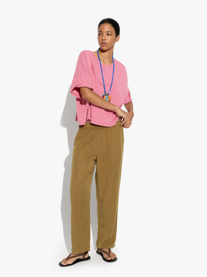 Plain Trousers With 100% Lyocell