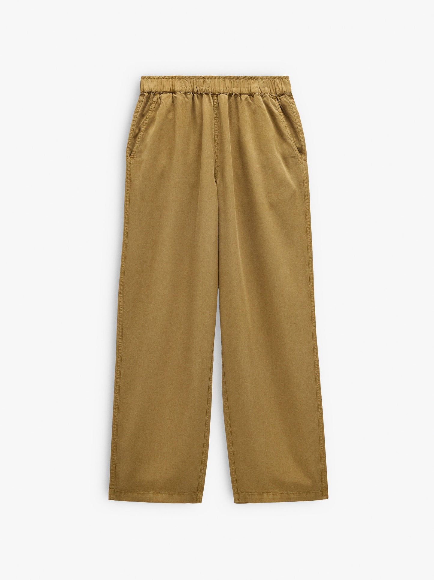 Plain Trousers With 100% Lyocell