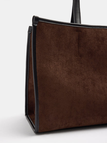 Leather-Effect Shopper Bag