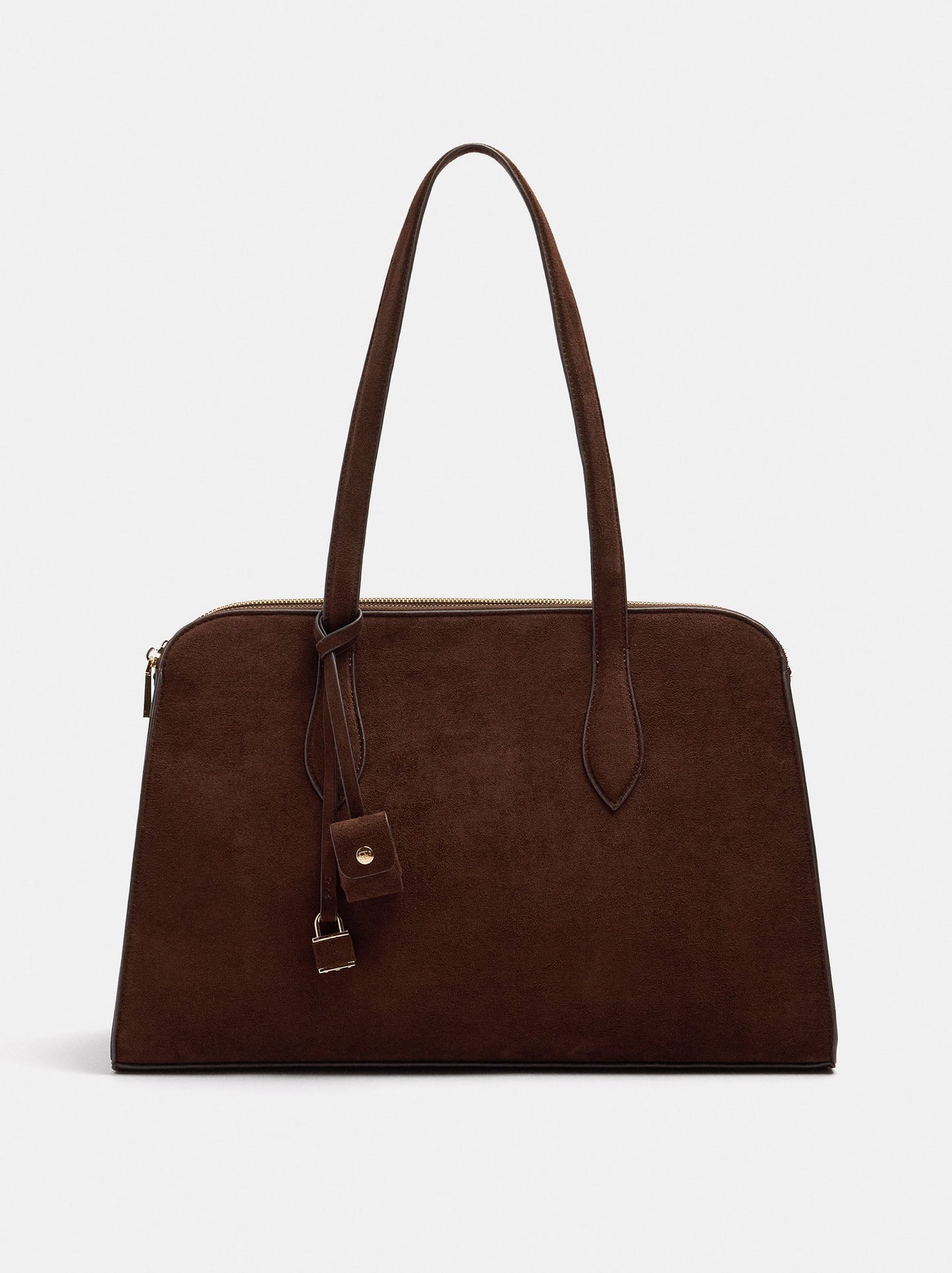 13" Leather-Effect Laptop Bag With Pendant