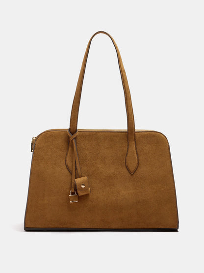 13" Leather-Effect Laptop Bag With Pendant