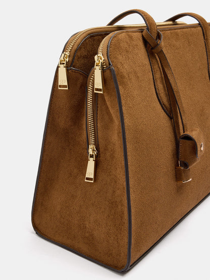 13" Leather-Effect Laptop Bag With Pendant