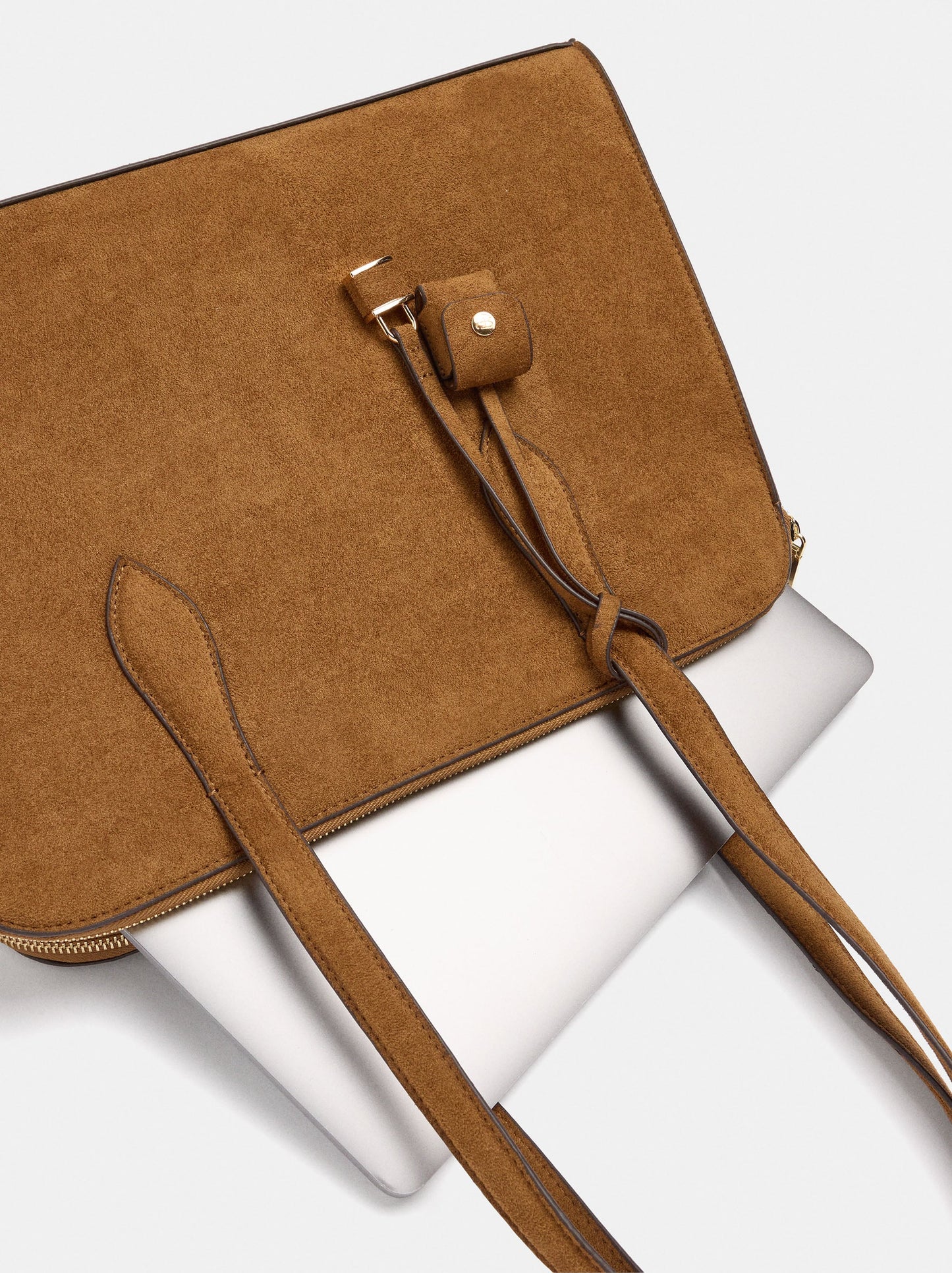 13" Leather-Effect Laptop Bag With Pendant