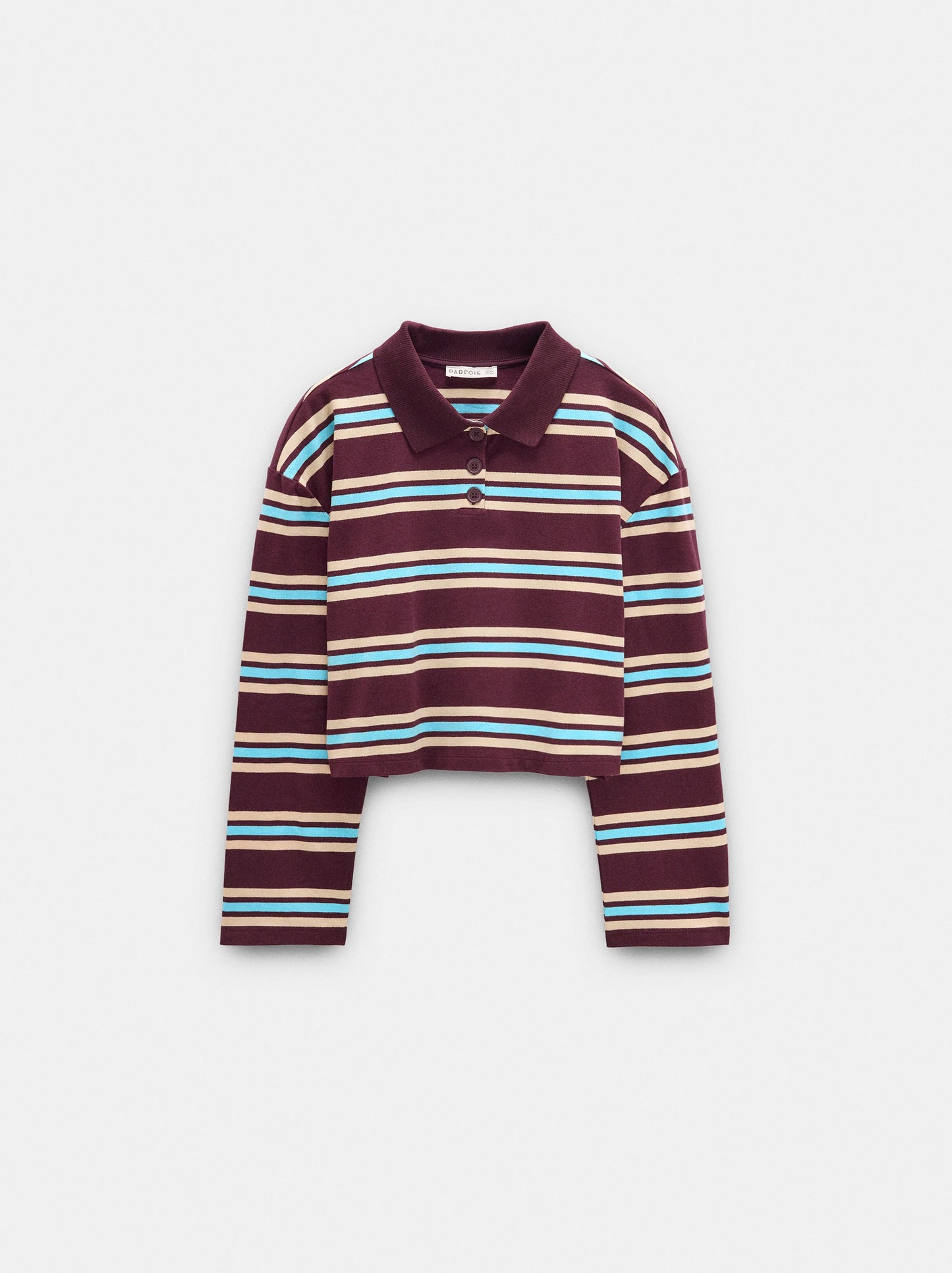Striped T-Shirt With Polo Collar