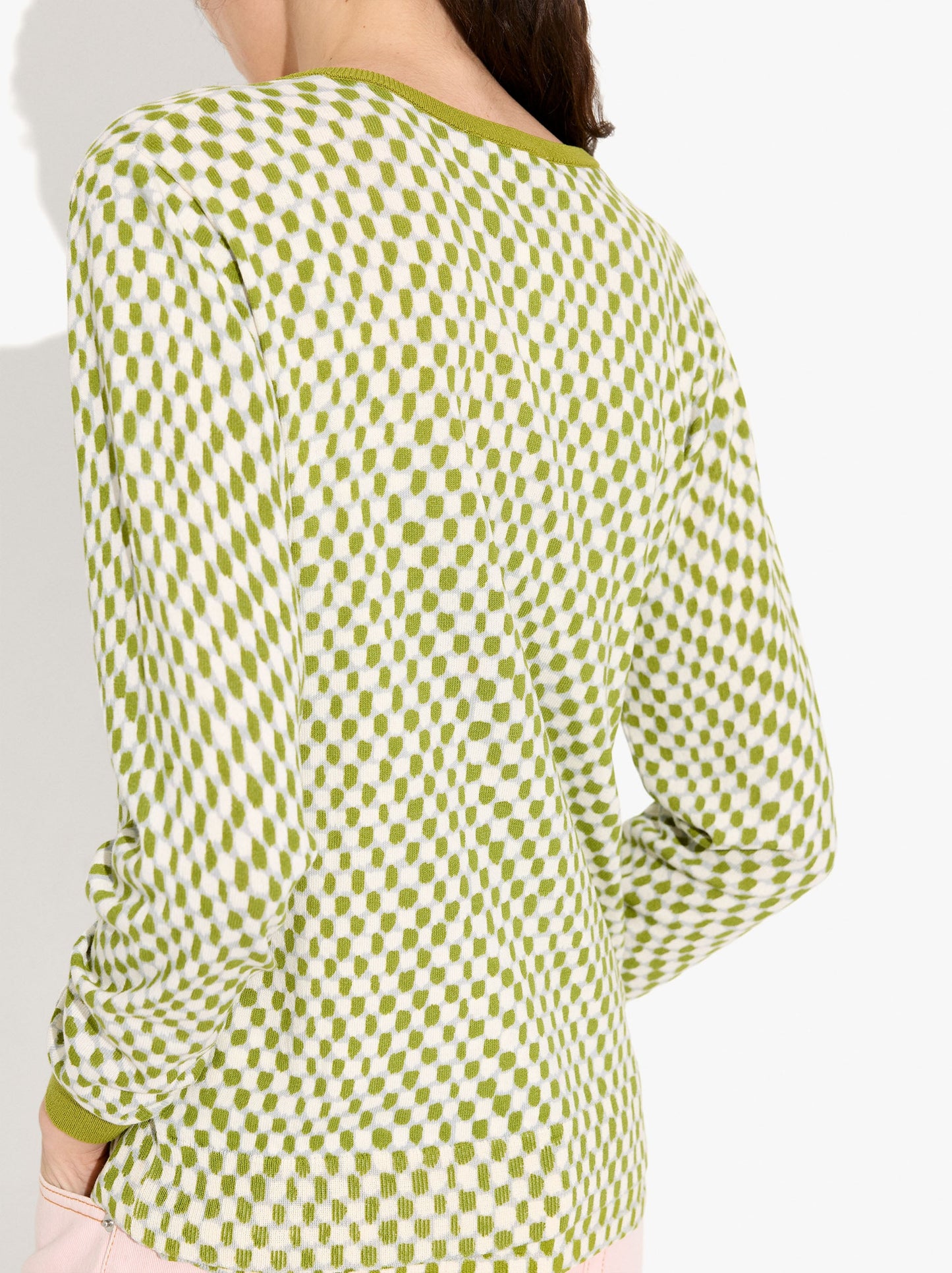 Printed Fine-Knit Cardigan