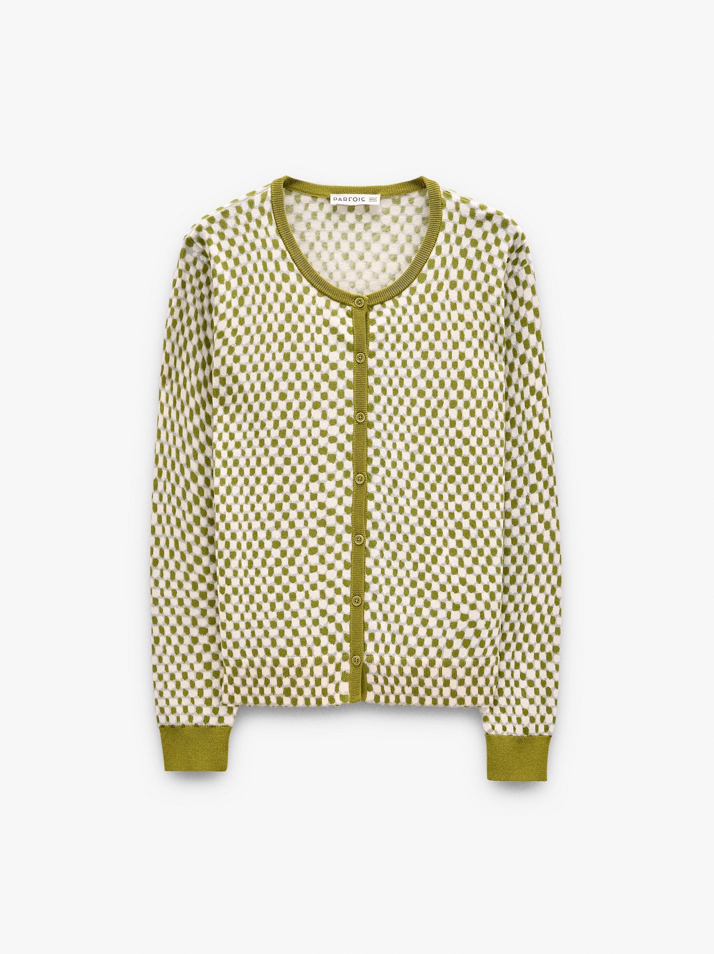 Printed Fine-Knit Cardigan