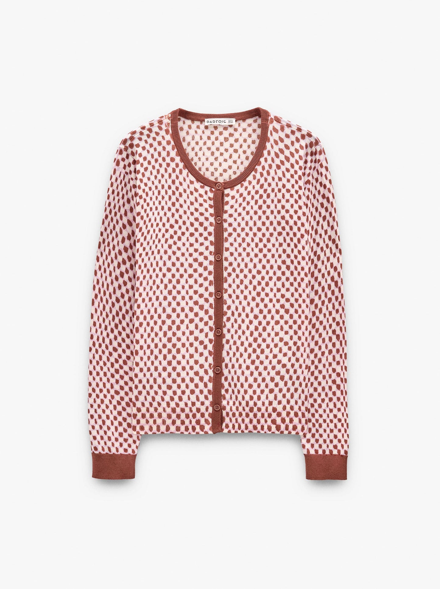 Printed Fine-Knit Cardigan
