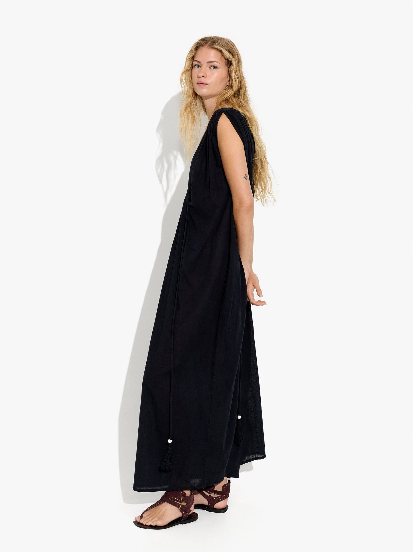 Long Dress With Diamond Pattern 100% Cotton