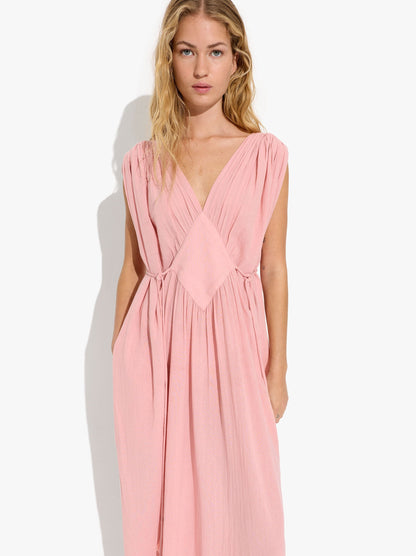 Long Dress With Diamond Pattern 100% Cotton