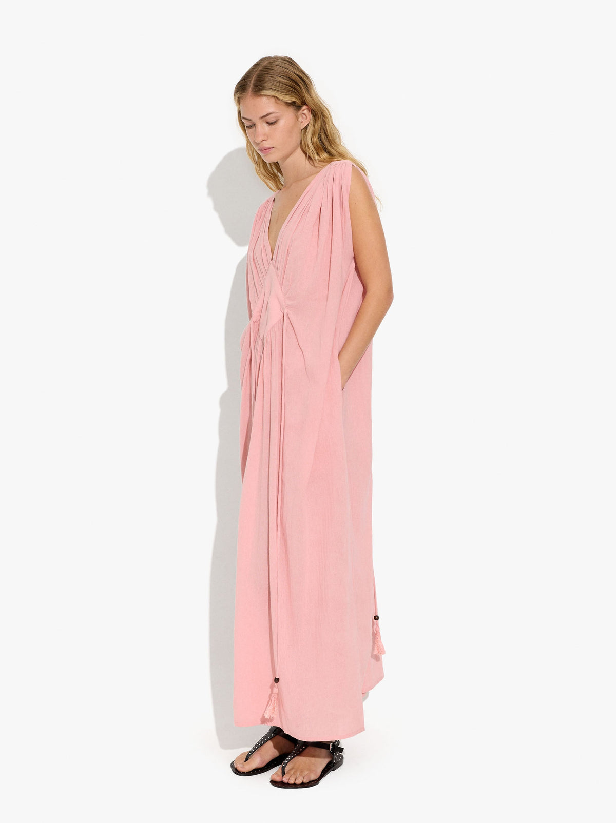 Long Dress With Diamond Pattern 100% Cotton