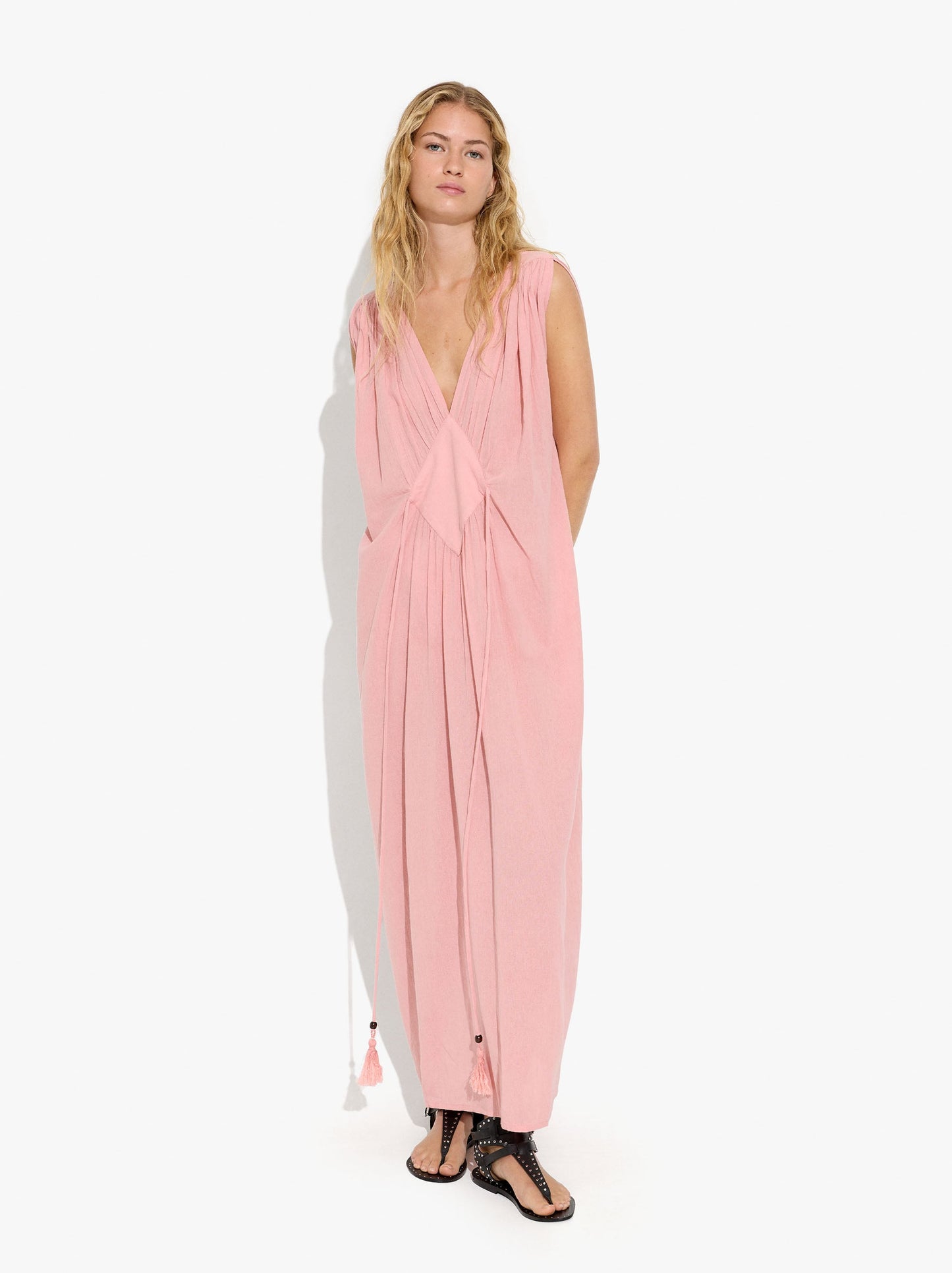 Long Dress With Diamond Pattern 100% Cotton
