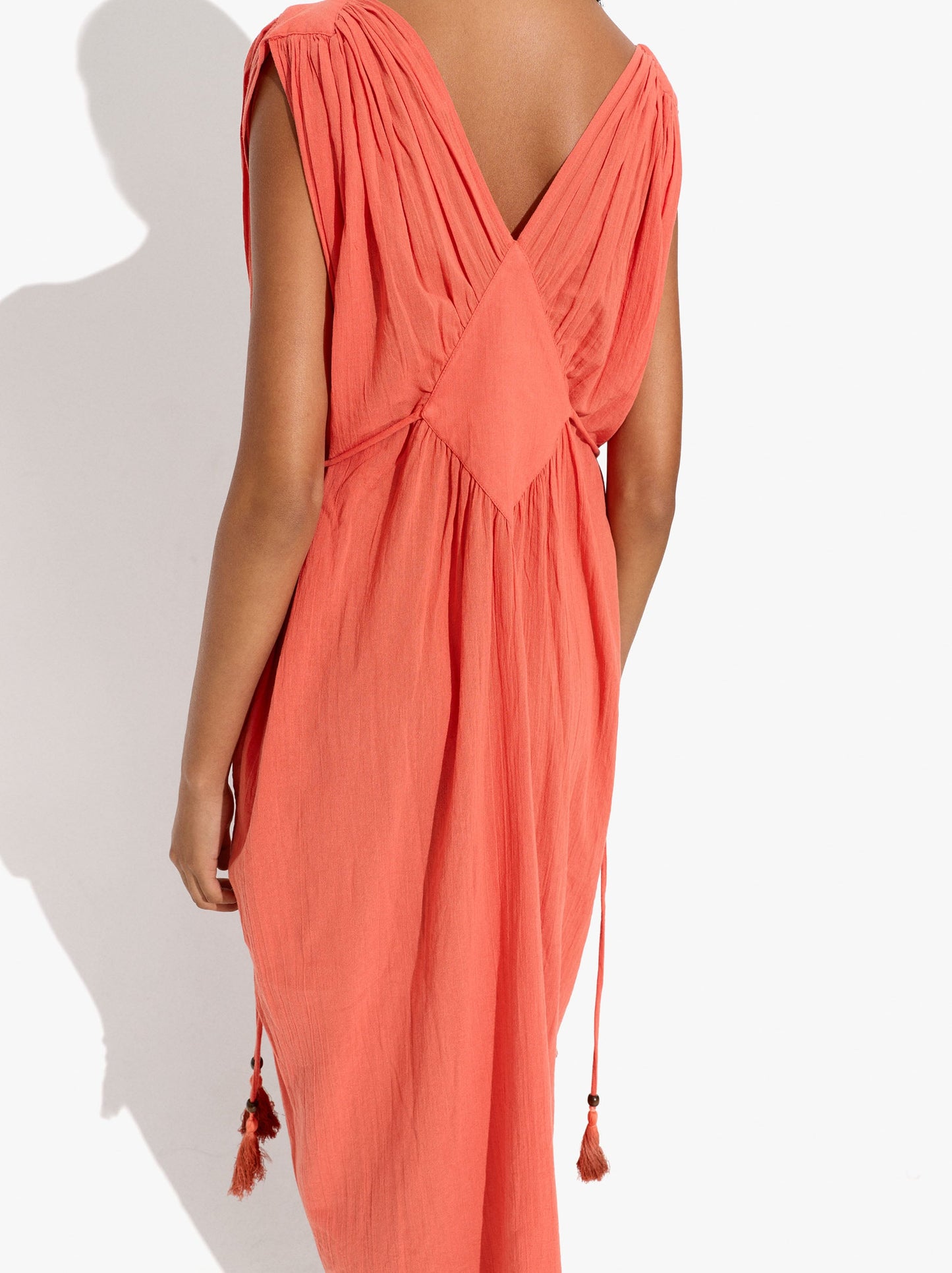 Long Dress With Diamond Pattern 100% Cotton