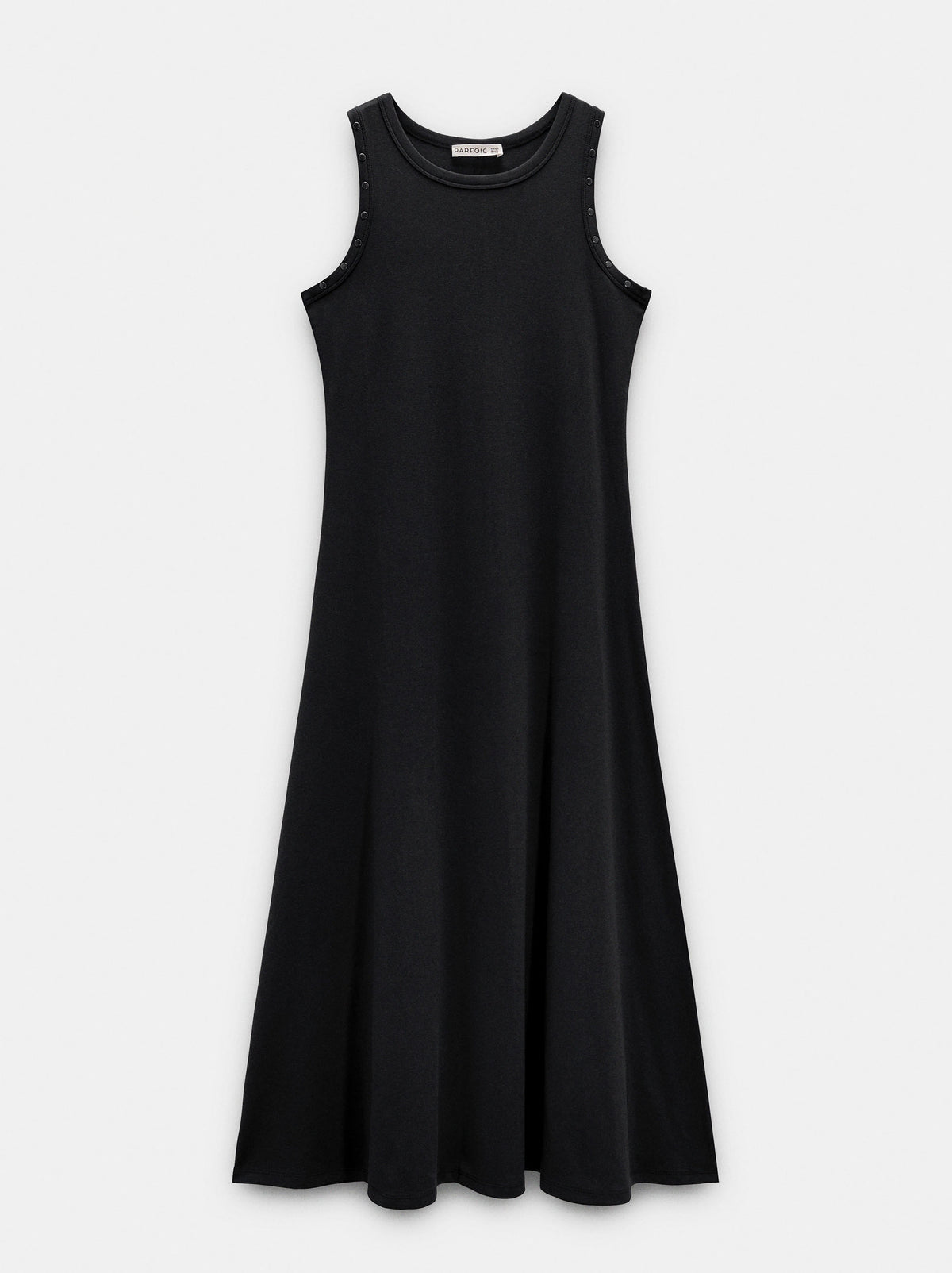 Plain Midi Dress With Stud Detail