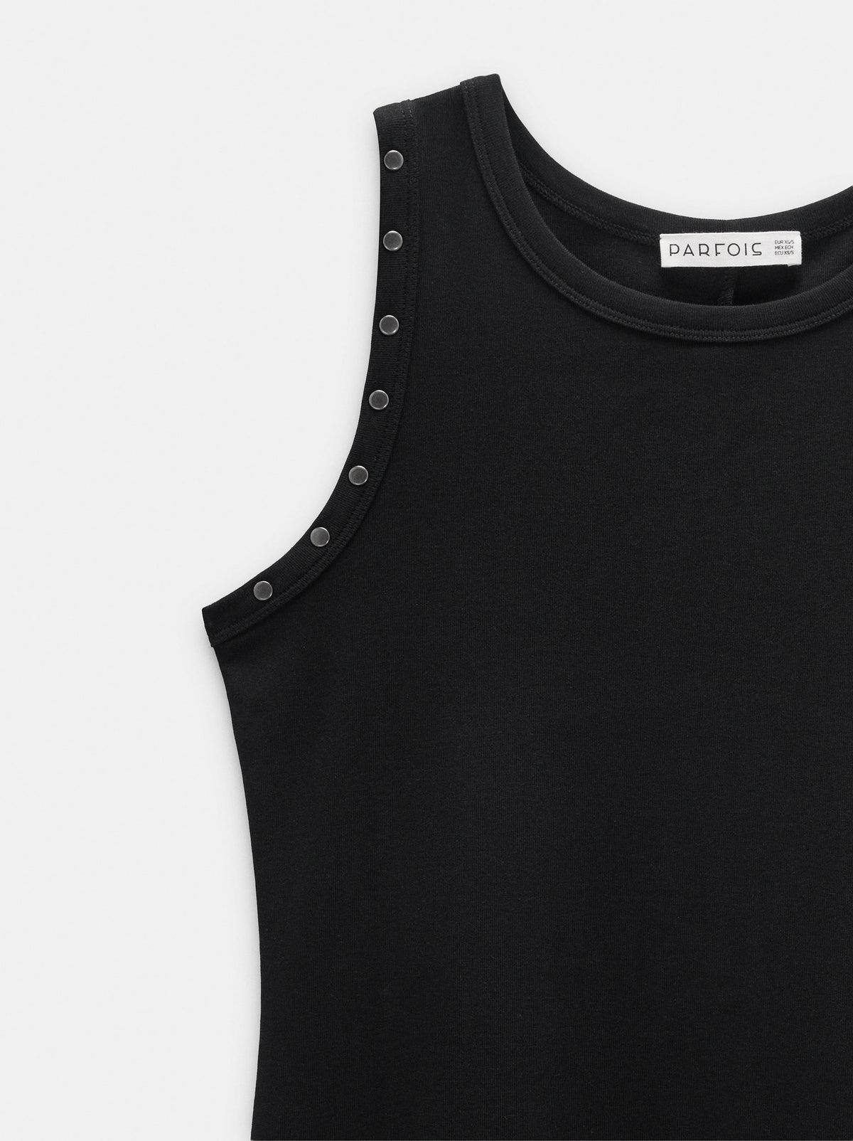 Plain Midi Dress With Stud Detail