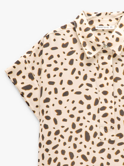 Animal-Print Midi Dress In 100% Lyocell