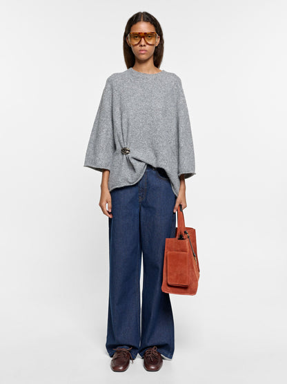 Knit Sweater With Oval Detail
