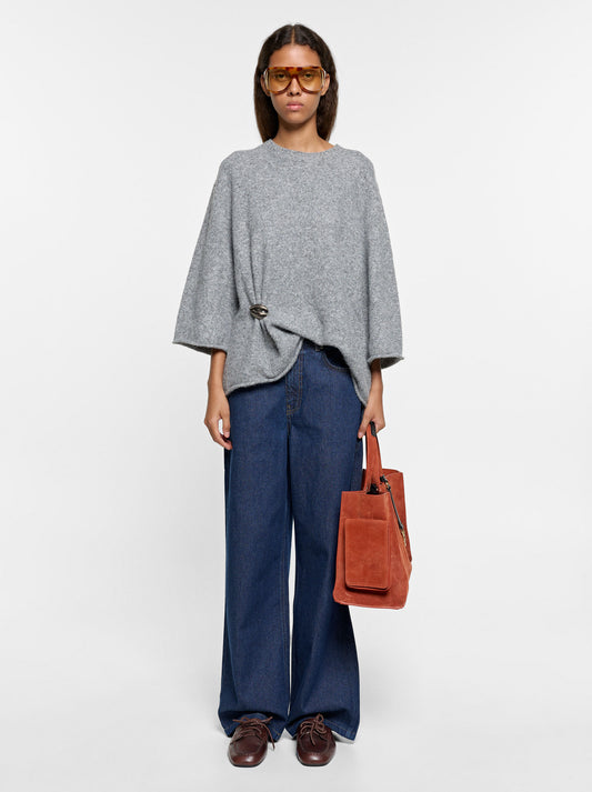 Knit Sweater With Oval Detail
