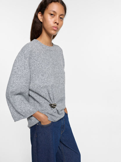 Knit Sweater With Oval Detail