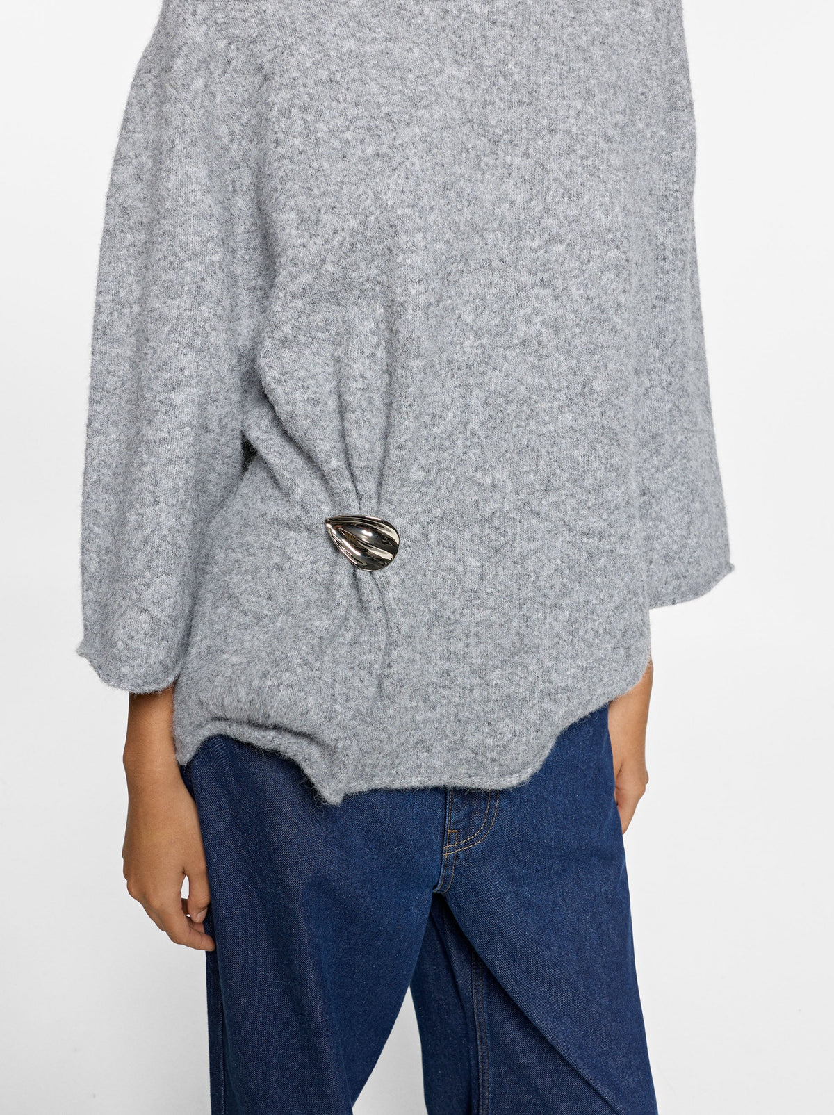 Knit Sweater With Oval Detail