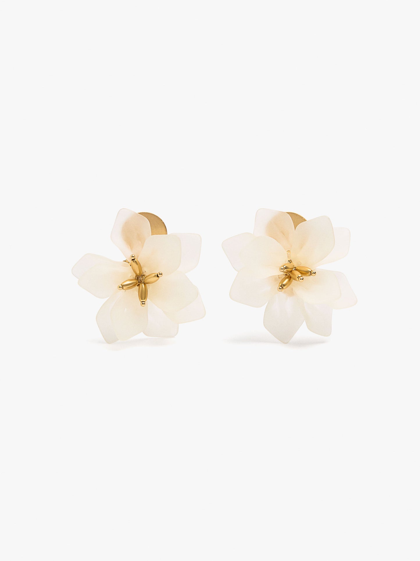 Maxi Flower Earrings With Embossed Detail
