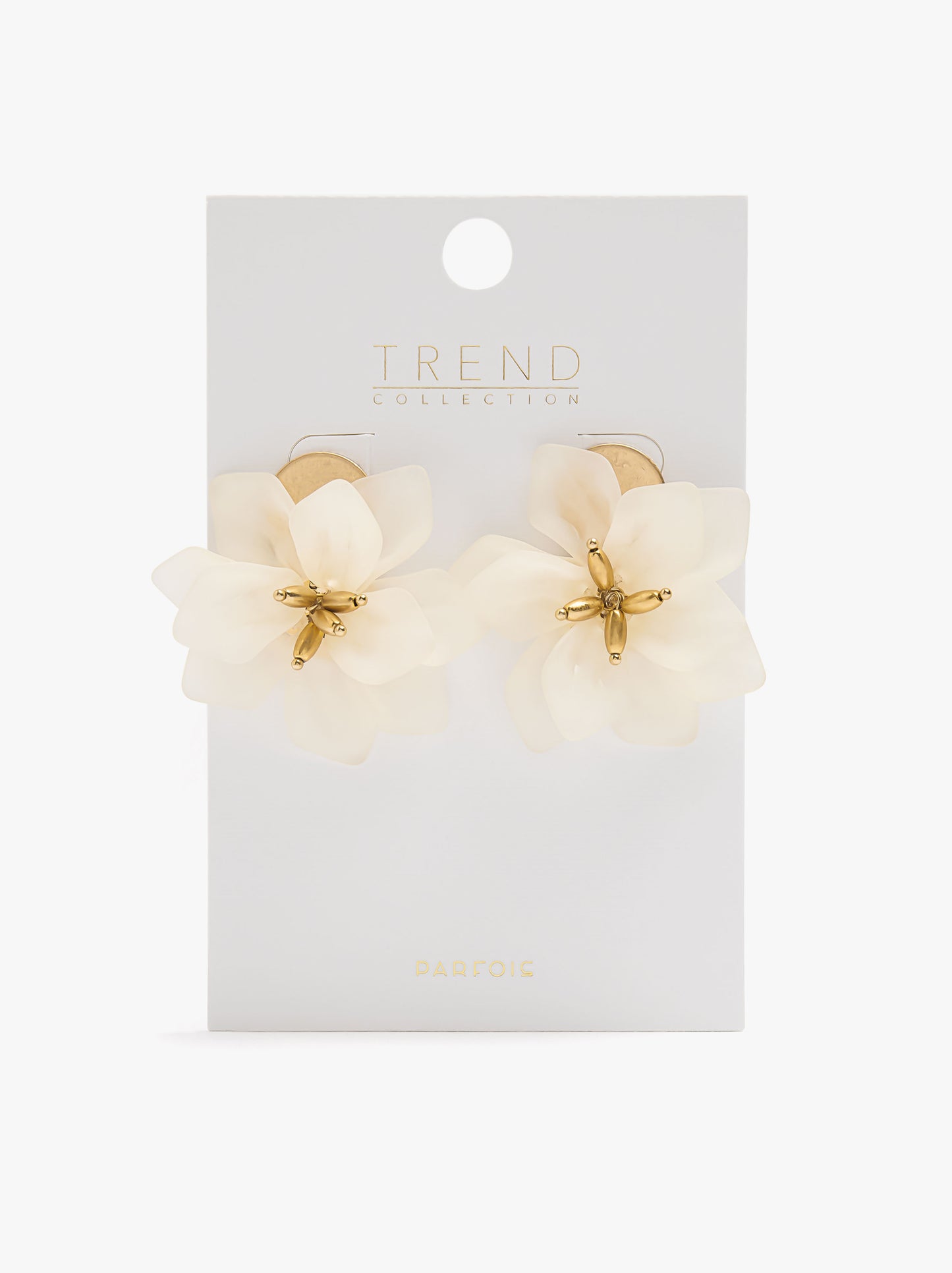 Maxi Flower Earrings With Embossed Detail