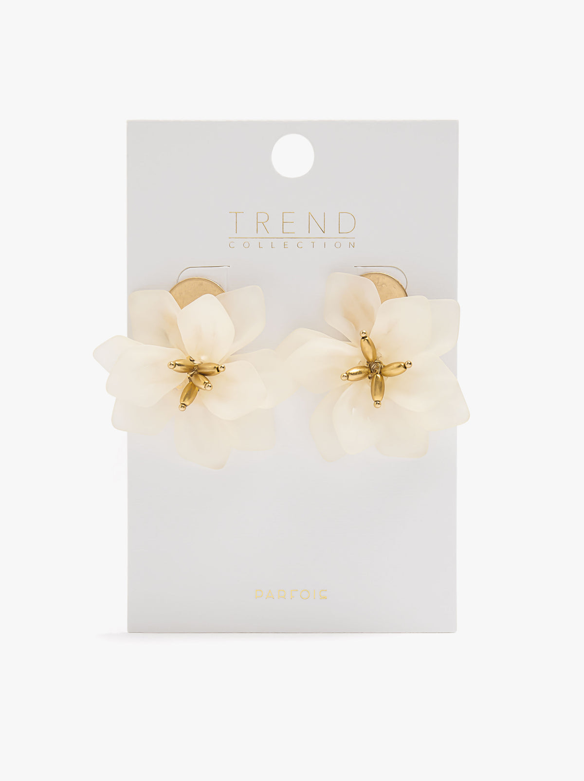 Maxi Flower Earrings With Embossed Detail