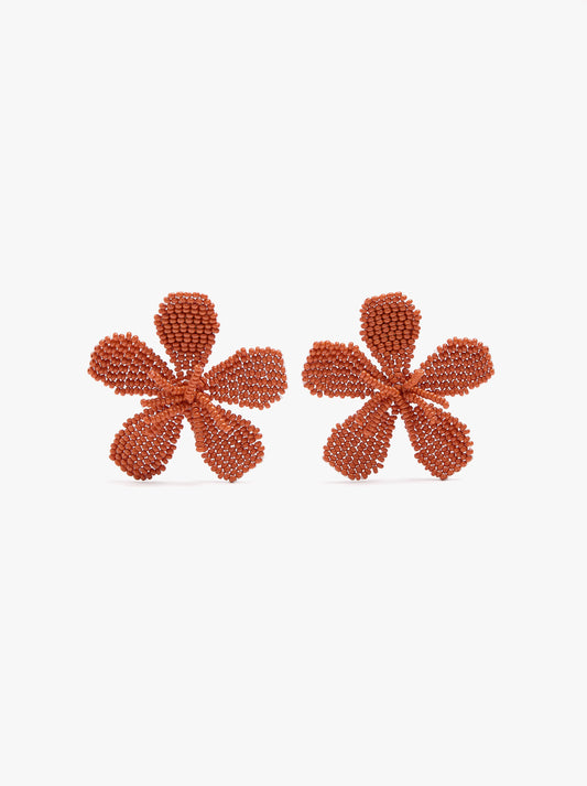 Maxi Flower Earrings With Beads