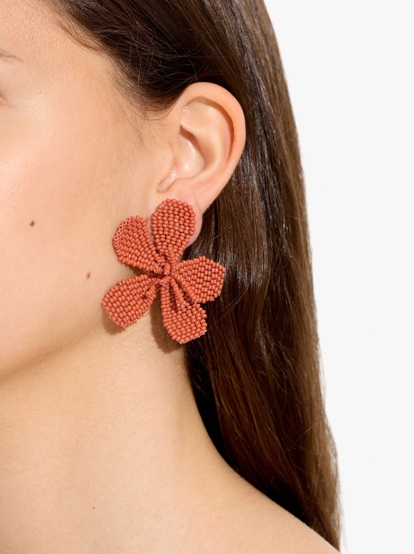 Maxi Flower Earrings With Beads