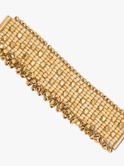 Bracelet With Wood Beads And Bells