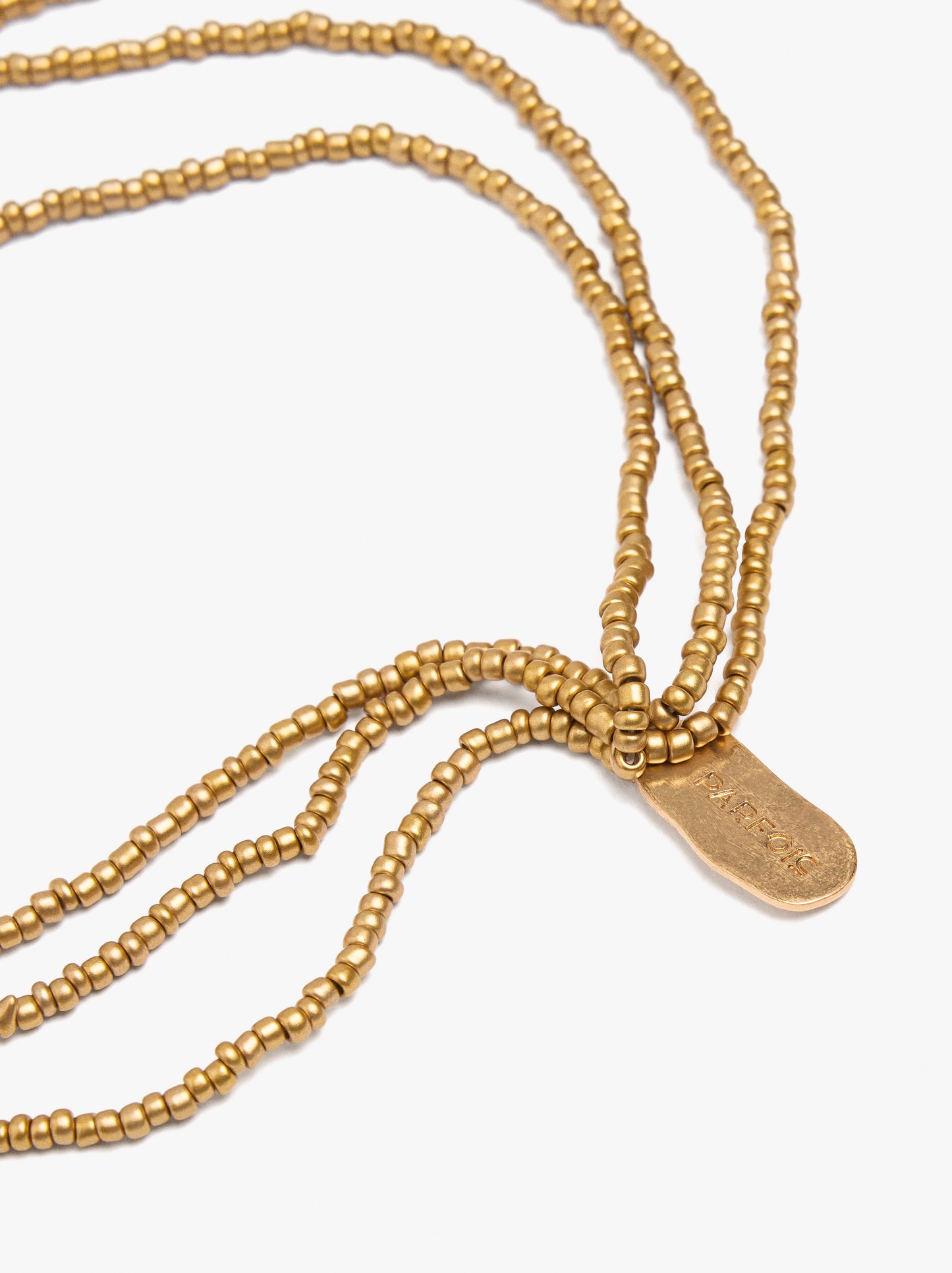 Long Triple Necklace With Shell Pendant