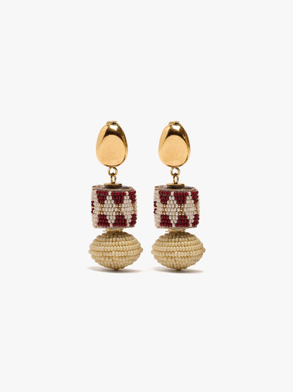 Long Earrings With Glass Beads